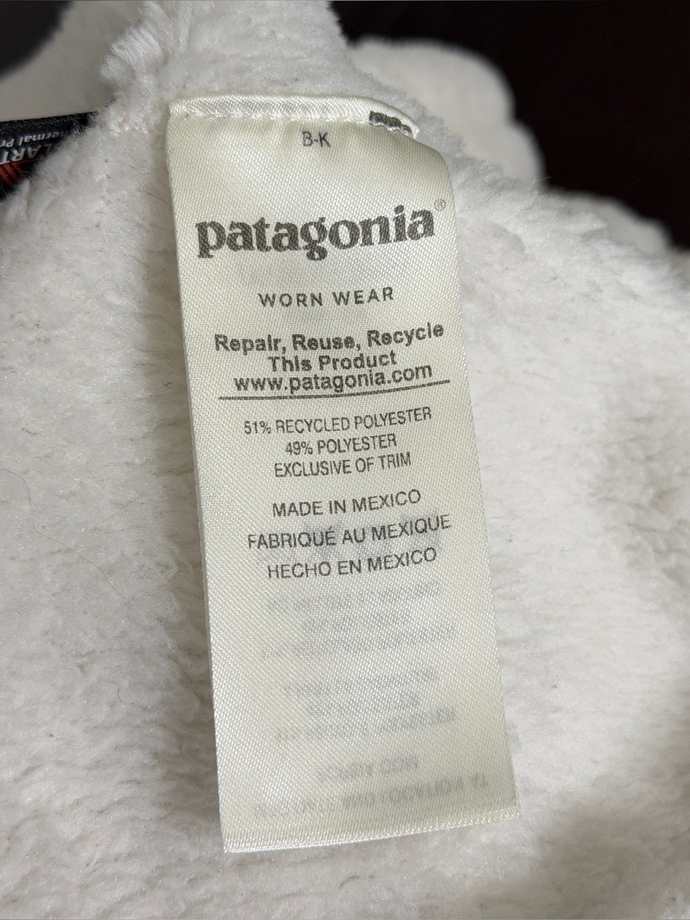 Patagonia LARGE Cream Re Tool Snap T Pullover Fleece Sweater Style 25443 - Picture 6 of 11